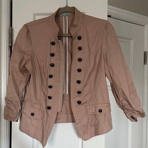Maurices Women's Pink Military Blazer